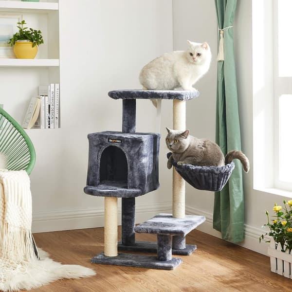 Klösträd me klöspelare i sisal och hängmatta - 84 cm