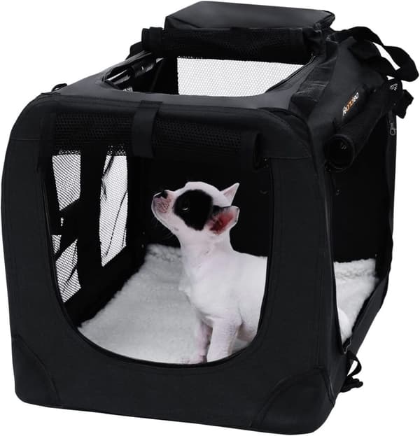Transportväska För Husdjur M Transportbur 60 x 42 x 42 cm - Svart