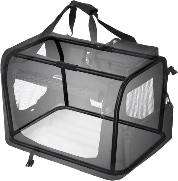 Transportväska För Husdjur M Transportbur 60 x 42 x 42 cm - Svart