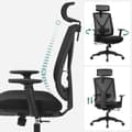 Miniatyrbild 3 av 10: Ergonomisk kontorsstol med fotstöd - Svart