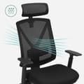 Miniatyrbild 9 av 10: Ergonomisk kontorsstol med fotstöd - Svart