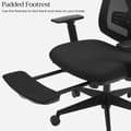 Miniatyrbild 2 av 10: Ergonomisk kontorsstol med fotstöd - Svart