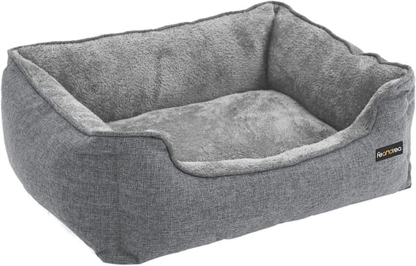 Hundsäng 90x75x25 cm Tvättbar hundbädd - Grå