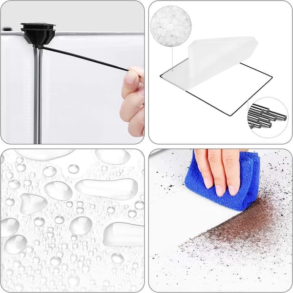 Lekhage för husdjur DIY transparant - 143 x 73 x 93 cm
