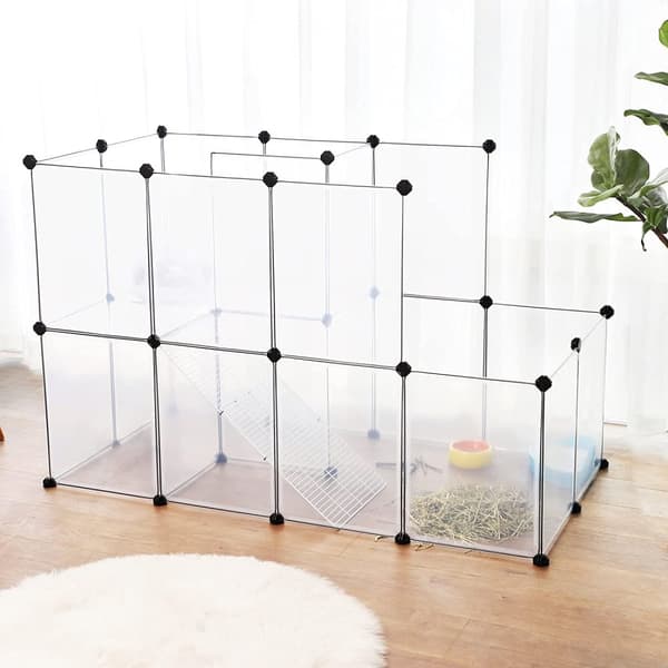 Lekhage för husdjur DIY transparant - 143 x 73 x 93 cm