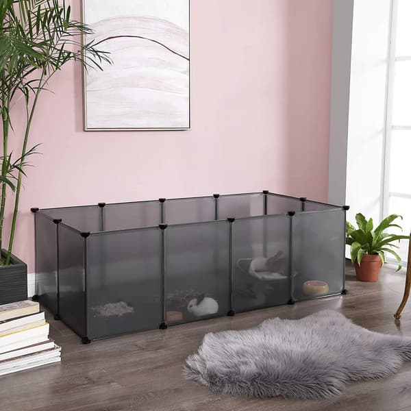 Lekhage för husdjur DIY Grå - 143 x 73 x 46 cm