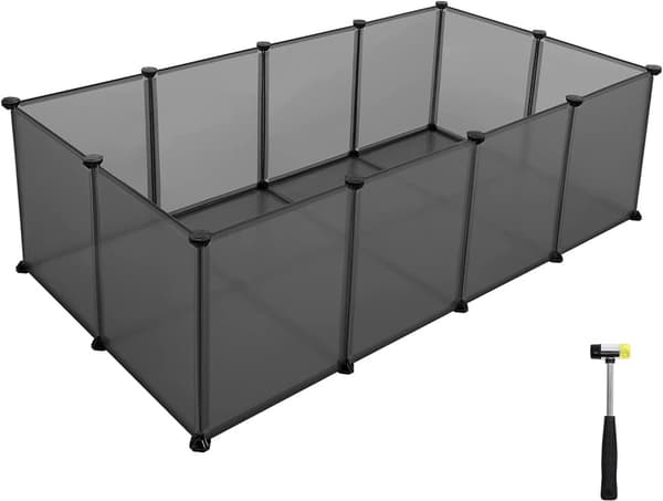 Lekhage för husdjur DIY Grå - 143 x 73 x 46 cm