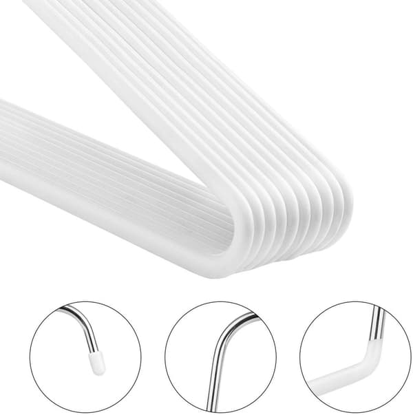 20-pack Öppen galge / byxhängare halkfri vit