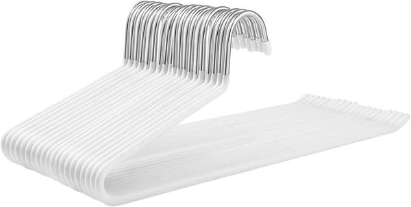 20-pack Öppen galge / byxhängare halkfri vit