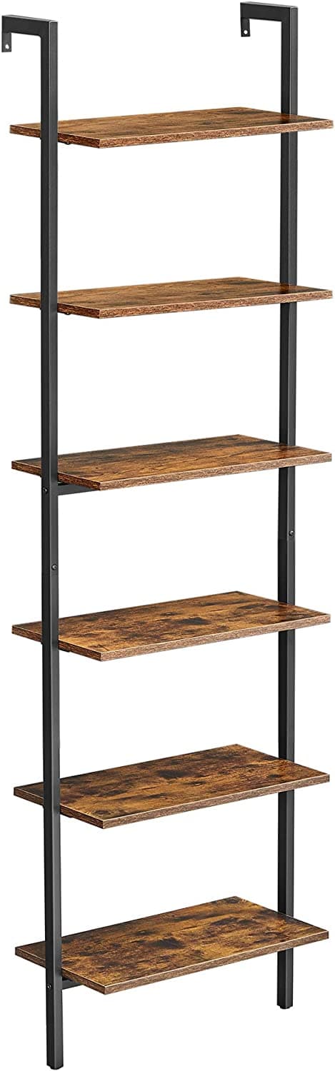 Steghylla Industriell Stil 60 x 30 x 204,8 cm 6-vånings bokhylla