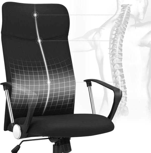 Ergonomisk kontorsstol 120 kg svart