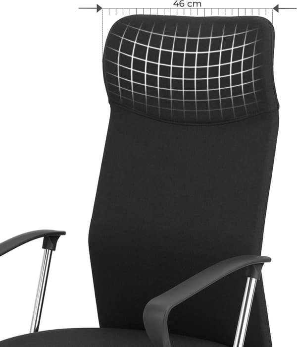 Ergonomisk kontorsstol 120 kg svart