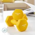 Miniatyrbild 8 av 8: 2-Pack Hantlar Set 1 kg - Gul 13,5 x 6,5 x 6 cm