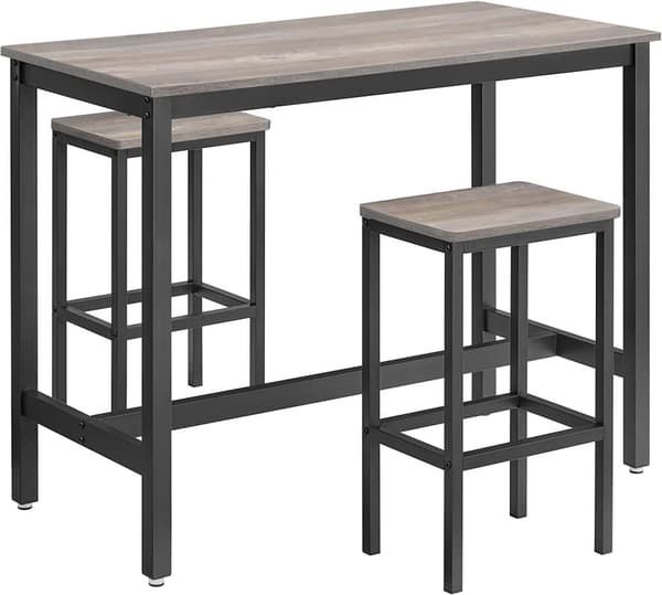 Barbord Med 2 Pall Stolar - Barmöbel Set