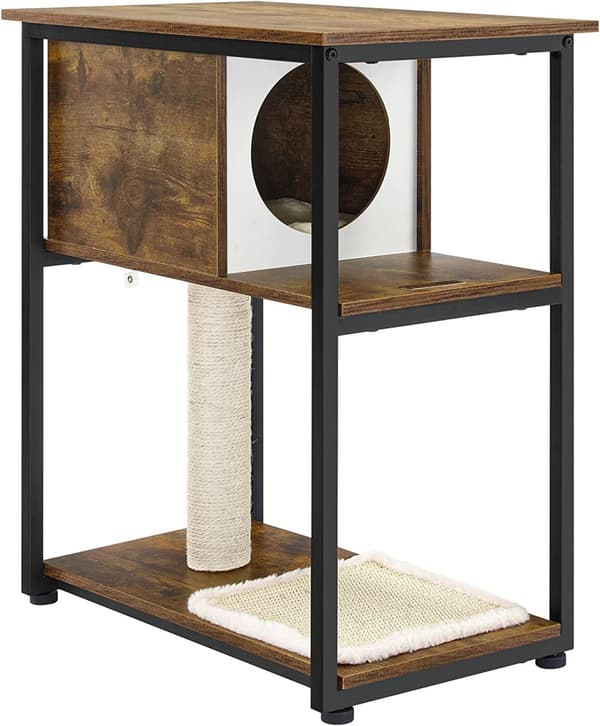 Katthus Sidobord med Klös Sisal Vintage Brun - Beige