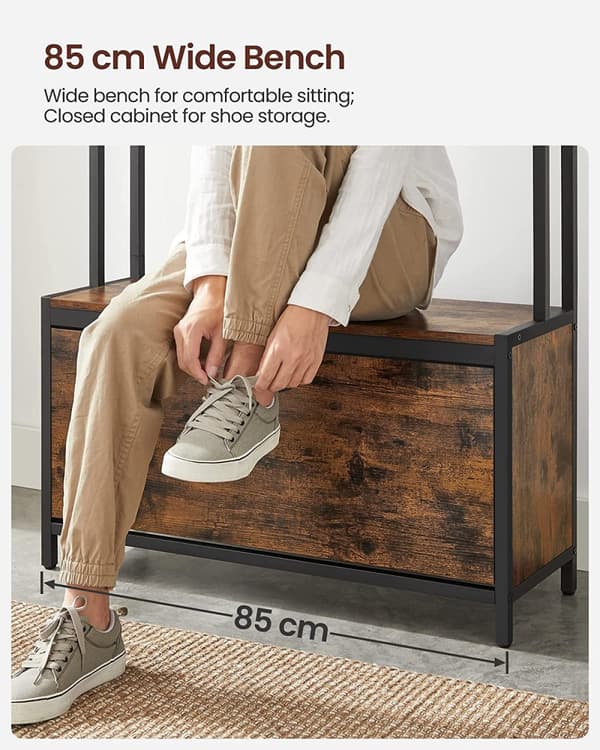 Klädställ med Skoskåp - 9 krokar Industriell Design