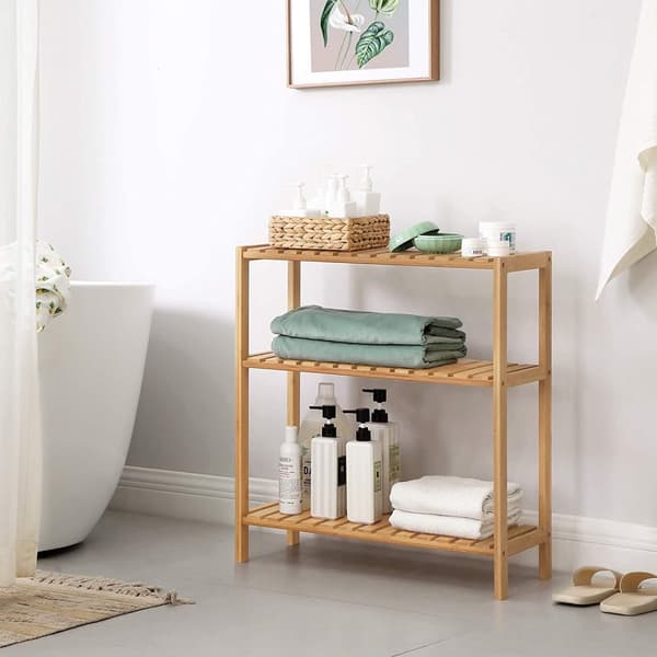 Bambu Förvaringshylla 3-våning 60 x 26 x 66 cm