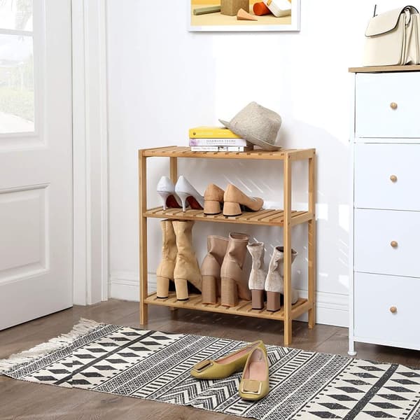 Bambu Förvaringshylla 3-våning 60 x 26 x 66 cm