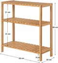 Miniatyrbild 5 av 8: Bambu Förvaringshylla 3-våning 60 x 26 x 66 cm