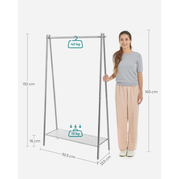 Klädställ med Stålram 15 kg 33,5 x 92,5 x 153 cm
