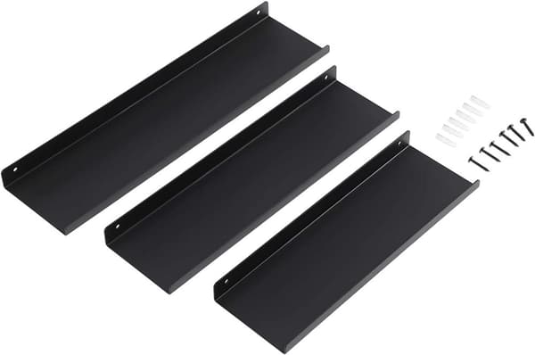 Metall Tavelhyllor / Vägghyllor, Set Med 3