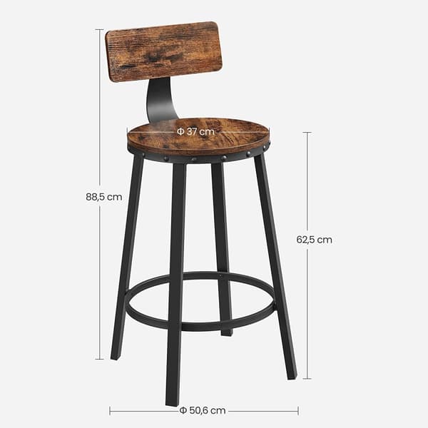 Barstolar Set köksstolar 2-Pack 50,6 x 88,5 cm