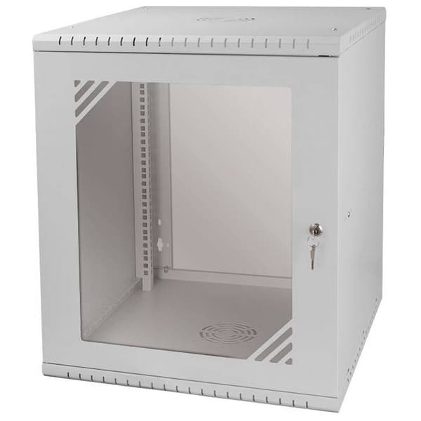 Stalflex Rack Cabinet 19" 12U  600mm  Glass Door  Gray RC19-12U-600GG