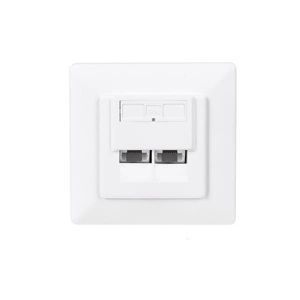NETRACK 106-04 complete flush-mounted outlet 2xRJ45 8p8c UTP Cat5e LSA
