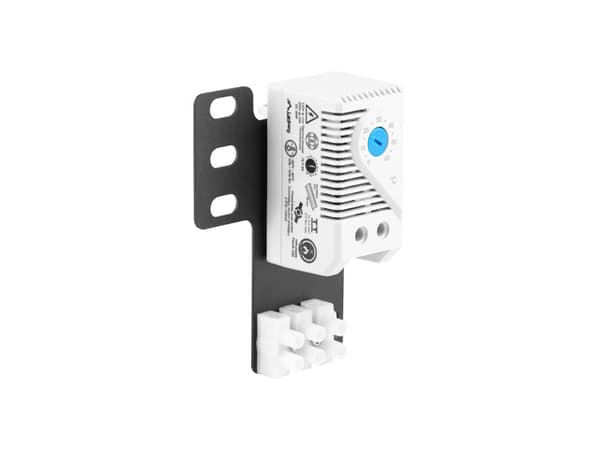 Termostat zamykający AK-1505-S 10A Do szaf z uchem montażowym i kostką  elektryczną Szary