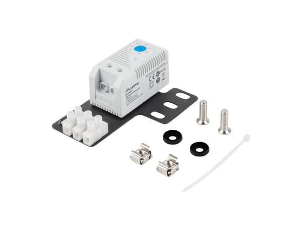 Termostat zamykający AK-1505-S 10A Do szaf z uchem montażowym i kostką  elektryczną Szary
