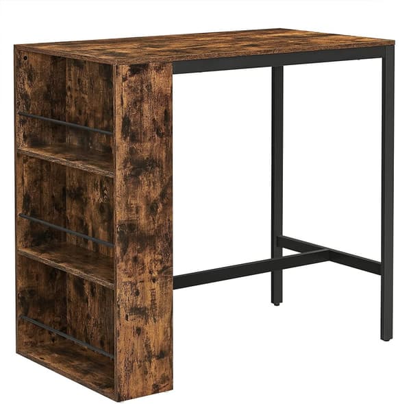 Barbord med hyllor - köksbord 110 x 60 x 100 cm industriell design