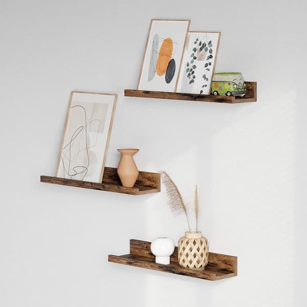 3-pack Tavelhylla / Vägghylla 38 x 10 x 5 cm - Vintage Brun
