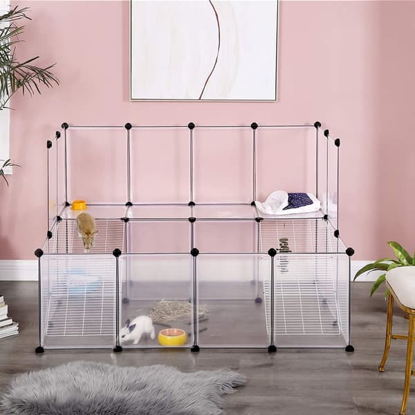 Lekhage för husdjur DIY Vit - 143 x 108 x 92 cm