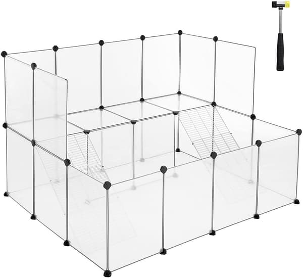 Lekhage för husdjur DIY Vit - 143 x 108 x 92 cm