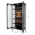 Miniatyrbillede 6 af 9: Vitrineskab 80x175x40 cm sort stål vitrineskab ML-Design