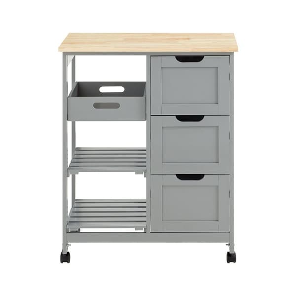 Tarjoiluvaunu, FKW79-HG, 68x38x85 cm, Harmaa