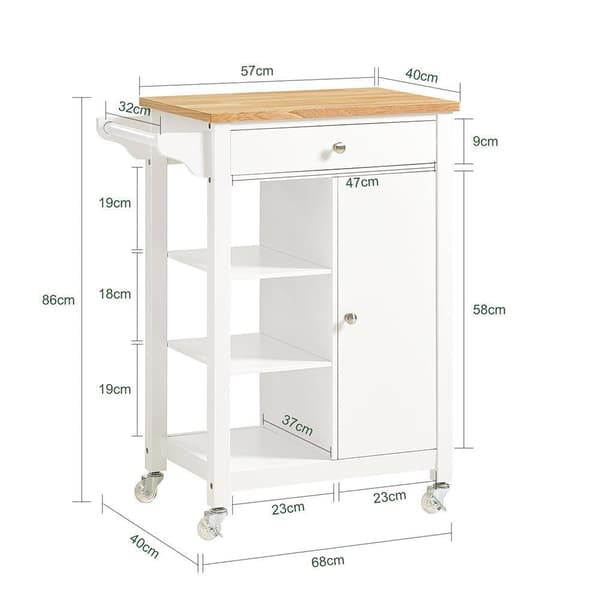 Rullvagn, FKW46-WN, 57x40x86 cm, Brun