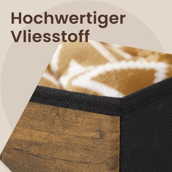Säilytyslaatikkosetti, 30x30x30 cm, Vintage ruskea-musta