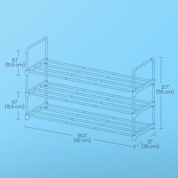 Sko stativ, SONGMICS LSA303B02, 30x92x55 cm, Grå
