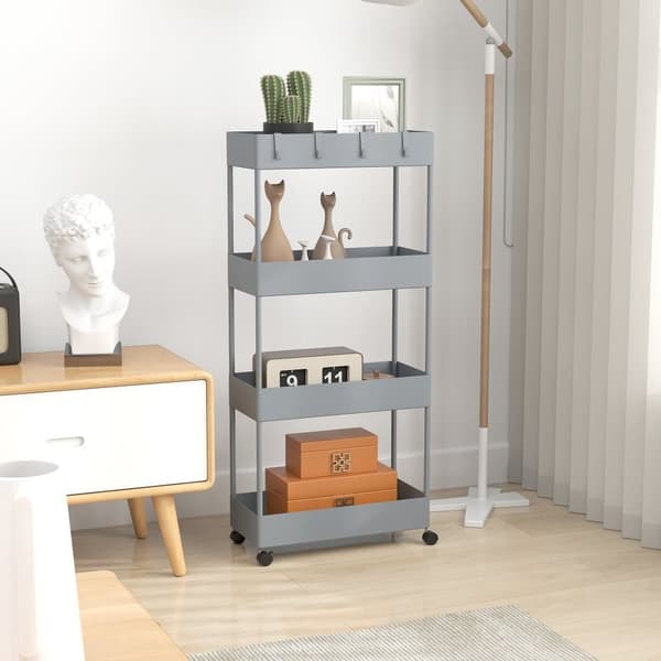 Köksrack, 40x19x90 cm, Grå