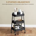 Miniatyrbild 4 av 9: Serveringsvagn, 42.4x29.8x74.5 cm, Svart