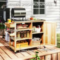 Miniatyrbillede 5 af 9: Barbecue Trolley, 6-Etagen, 134,5x50x91,5 cm, Naturligt Træ