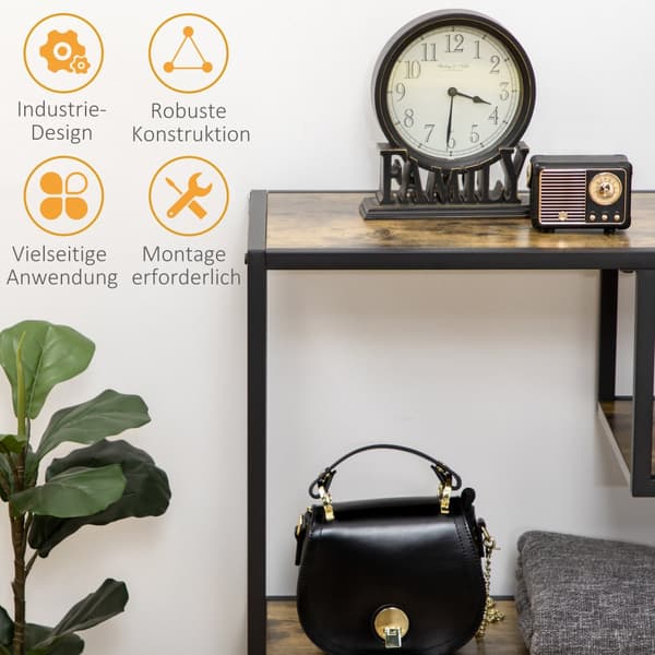 Konsolbord, 99,6x33,6x74 cm, Brun