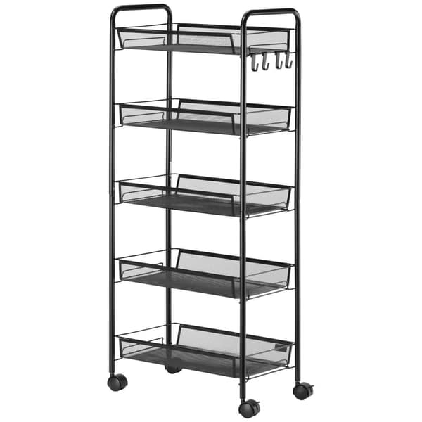 Serveringsvogn, 45x26.5x106 cm, Sort