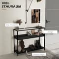 Miniatyrbillede 4 af 9: Konsolbord, 100x30x78 cm, Sort