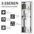 Miniatyrbild 4 av 9: Medicinskåp, 20x12x58 cm, Silver