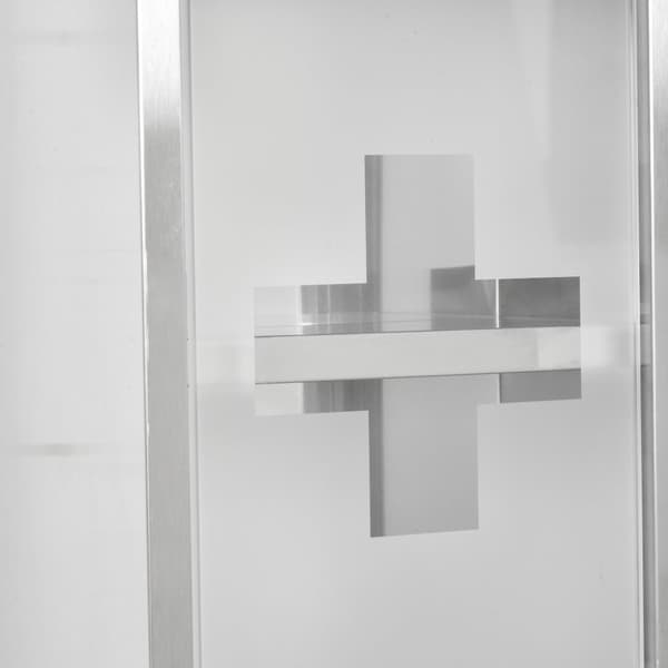 Medicinskåp, 20x12x58 cm, Silver
