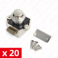 Miniatyrbillede 2 af 2: RV Skabslås, Tryklås Mekanisme, Egnet til Autocampere, 20PCS S-Pearl Nikkel
