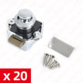 Miniatyrbillede 2 af 2: RV Skabslås, Tryklås Mekanisme, Egnet til Autocampere, 20PCS Lille-Krom