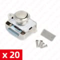Miniatyrbillede 2 af 2: RV Skabslås, Tryklås Mekanisme, Egnet til Autocampere, 20PCS B-perle nikel